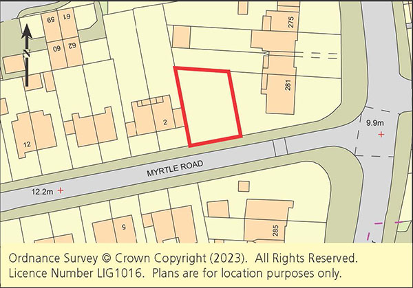 Lot: 72 - PLOT WITH PLANNING FOR TWO SEMI-DETACHED HOUSES -